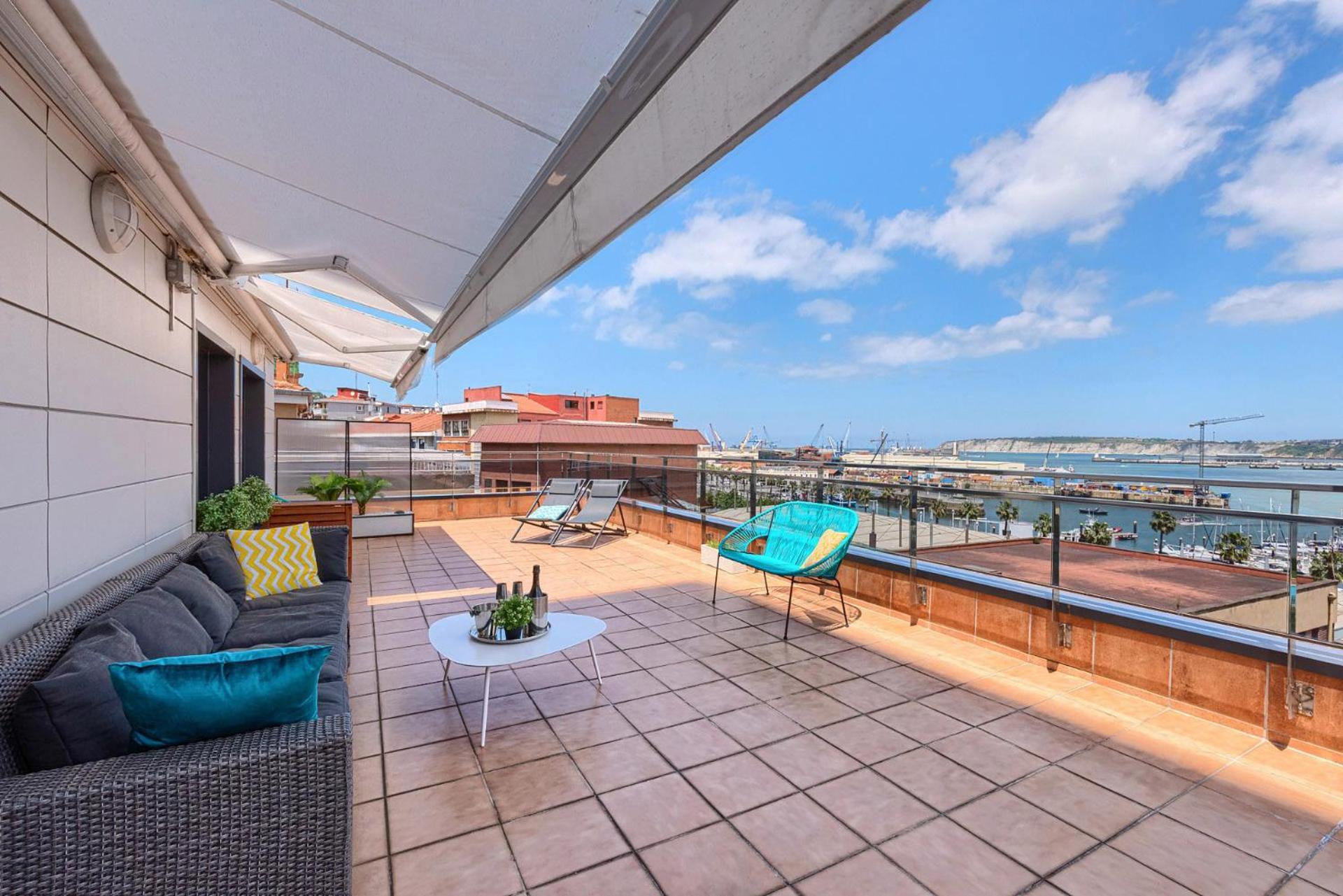Atico Lujo Costa Vasca Bilbaoterraza Mar Jacuzi Apartment Santurtzi Ngoại thất bức ảnh